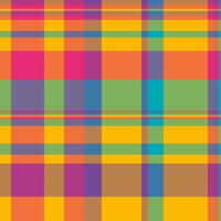 Various textile pattern tartan, diagonal check texture . Pop seamless fabric plaid background in orange and bright colors. vector