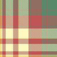 Dining room plaid fabric, group background pattern texture. Choice textile check seamless tartan in red and light colors. vector