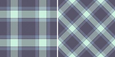 Seamless background of tartan check texture with a textile fabric pattern plaid. Set in sea colors. Colourful abstract geometric checkered wallpaper. vector