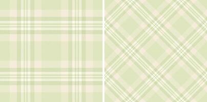 Pattern tartan of texture fabric textile with a seamless plaid background check. Set in summer colors. Cloth material types. vector