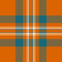 Hunter seamless plaid texture, neutral background pattern check. Windowpane fabric tartan textile in orange and amber colors. vector