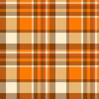 Handkerchief tartan fabric plaid, spanish texture check . Small pattern seamless textile background in orange and bright colors. vector