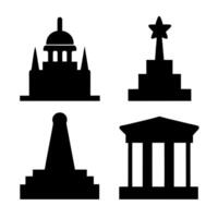 Monument silhouette icon design with a white background vector