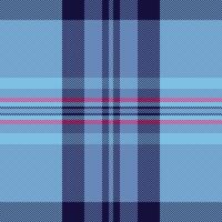 Gentle check pattern, japanese tartan seamless textile. Patterned background fabric texture plaid in blue and cyan colors. vector