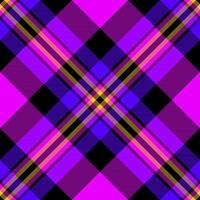 Attire check background pattern, fall seamless fabric texture. Modern plaid textile tartan in bright and black colors. vector