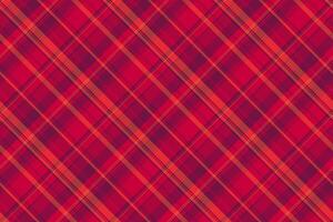 1970s pattern tartan, idyllic textile check plaid. Floor texture background seamless fabric in red and pink colors. vector