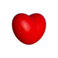 3d Red Heart Icon Realistic Illustration Isolated on White Background. vector