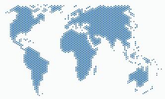 Circle shape world map on white background. vector