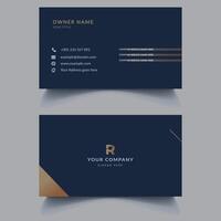 Modern business Card Template Design. Visiting Card Design, Creative Business Card Design. Navy Blue Business Card Design. vector