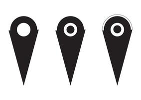 Three Variations of Map Location Pins A Comparative Analysis of Design and Visual Differences vector