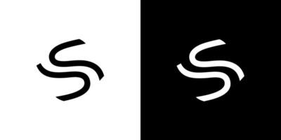 S letter icon logo abstract shape line business vector