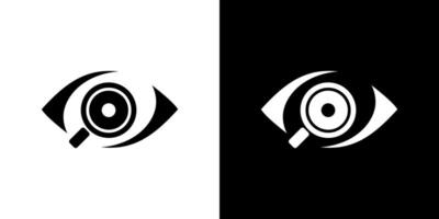 Magnifier glass eye icon logo find search vector