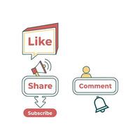 The different types of social media vector
