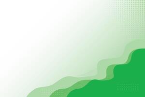 Minimal green background design with shape vector