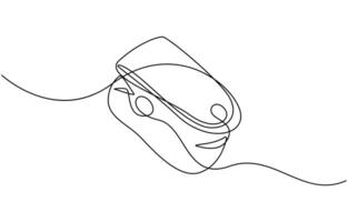 one line drawing Pulse Oximeter vector