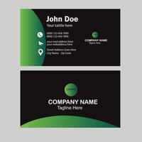 Creative modern green business card design, name card corporate visiting card and simple clean template vector