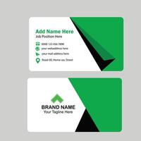 Green corporate business card template, Modern business card design template, Clean professional business card template, visiting card, business card template. vector