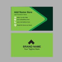 green Professional modern simple unique black and green minimalist creative business card design vector