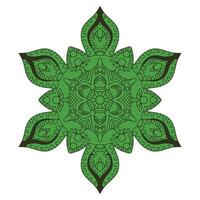 A green and black flower design on a white background vector
