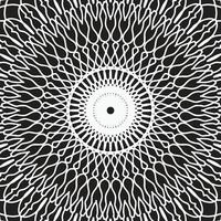 A black and white circular pattern with a circular design vector
