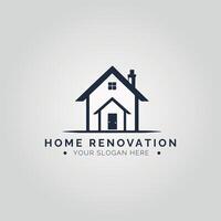 Home renovation logo design template vector