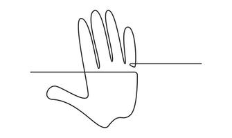 Hand continuous one line drawing on white background illustration vector