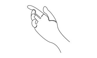 Hand continuous one line drawing illustration vector