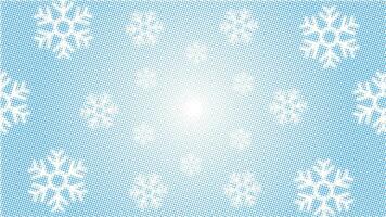 Abstract blue snowflake halftone background , on a transparent background. Minimal clean modern banner. Dotted illustration. vector