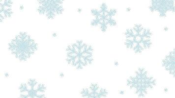 Abstract snowflake halftone pattern with perfect round dot, on transparent background. Minimal clean modern banner backdrop. illustration vector