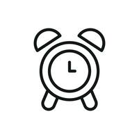 Clean and innovative design of an alarmclock icon using modern and simple graphic ideas vector