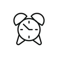 Alarmclock icon developed with minimalism and modern aesthetics for unique graphic appeal vector