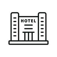 A minimalistic and modern design style for a hotel building icon graphic vector