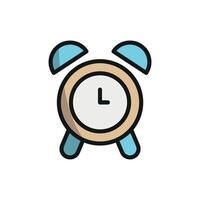 Modern simplicity embodied in the design of an alarmclock icon for clean graphic visuals vector