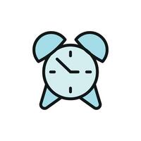 A creative representation of an alarmclock icon crafted in a modern and simplistic style vector