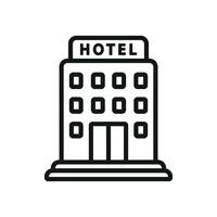 Clean and contemporary design concept for a hotel building icon graphic vector