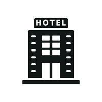 Simple modern design concept represented in this hotel building icon graphic vector
