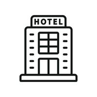 A visually appealing modern design for a hotel building icon graphic vector