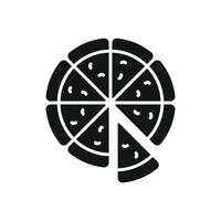 The perfect blend of simplicity and modernity in a pizza food pastry icon vector
