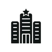 Stylish and simple concept for a hotel building icon graphic visual vector