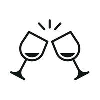 Modern graphic concept showcasing a simple wine glass icon design vector