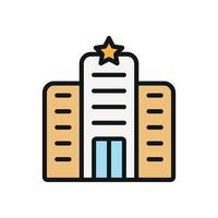 Creative and stylish representation of a hotel building icon graphic design vector