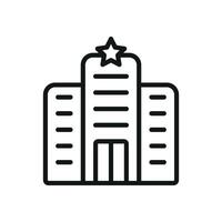 Hotel building icon crafted with clean lines and a modern graphic touch vector