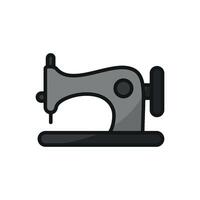 The sewing machine tailor icon offers a sleek modern design in a simple graphic form making it suitable for use in both digital and print tailoring content. vector