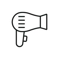 A sleek and simple representation of a hair dryer icon in a modern graphic framework vector