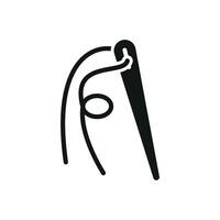 This needle and thread tailor icon combines sleek modern design with simplicity to create an icon thats both functional and stylish for fashion industry visuals. vector