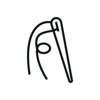 The needle and thread tailor icon exemplifies modern design principles with its clean lines and simple approach making it a top choice for tailoring-related graphics. vector