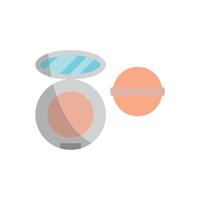 This modern and clean powder puff beauty icon offers a simple graphic representation that highlights the elegance and functionality of beauty tools. vector