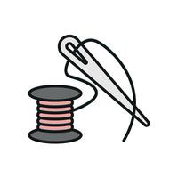 This needle and thread tailor icon showcases a basic yet stylish design that highlights a modern concept perfect for tailoring and fashion applications. vector