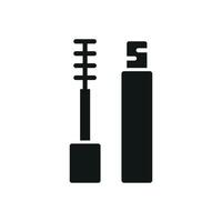 The mascara beauty icon is an ideal representation of modern design, offering a simple yet powerful graphic concept to illustrate beauty tools. vector