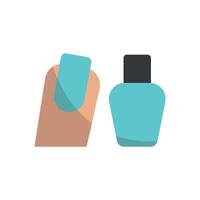 This design concept of the nail polish bottle icon is a visually appealing and contemporary representation of beauty essentials with a sleek minimalist style. vector